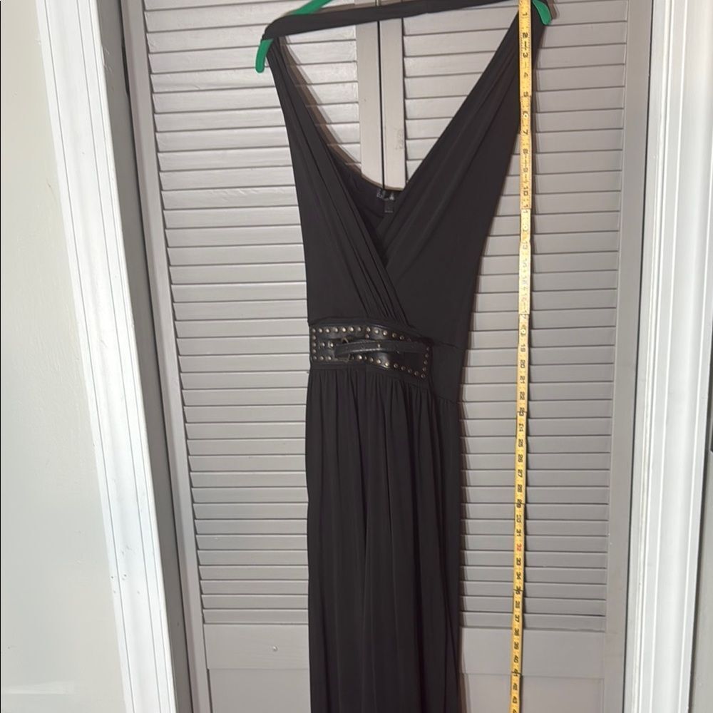 Miami Black Maxi Dress with Studded Waist
